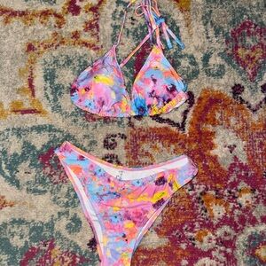 Colorful Abstract Bikini Set- NEVER WORN